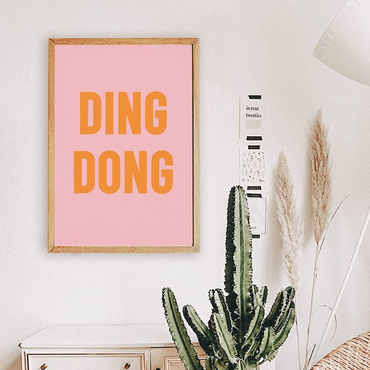 DING DONG | WALL ART PRINT for wholesale by Penny And Me