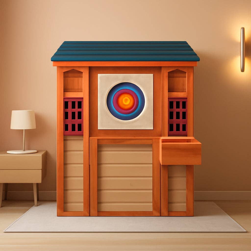 ShipItFurniture - Wholesale Wood Toy - Kids - Wooden Outdoor Playhouse With Awning And Ball Wall0