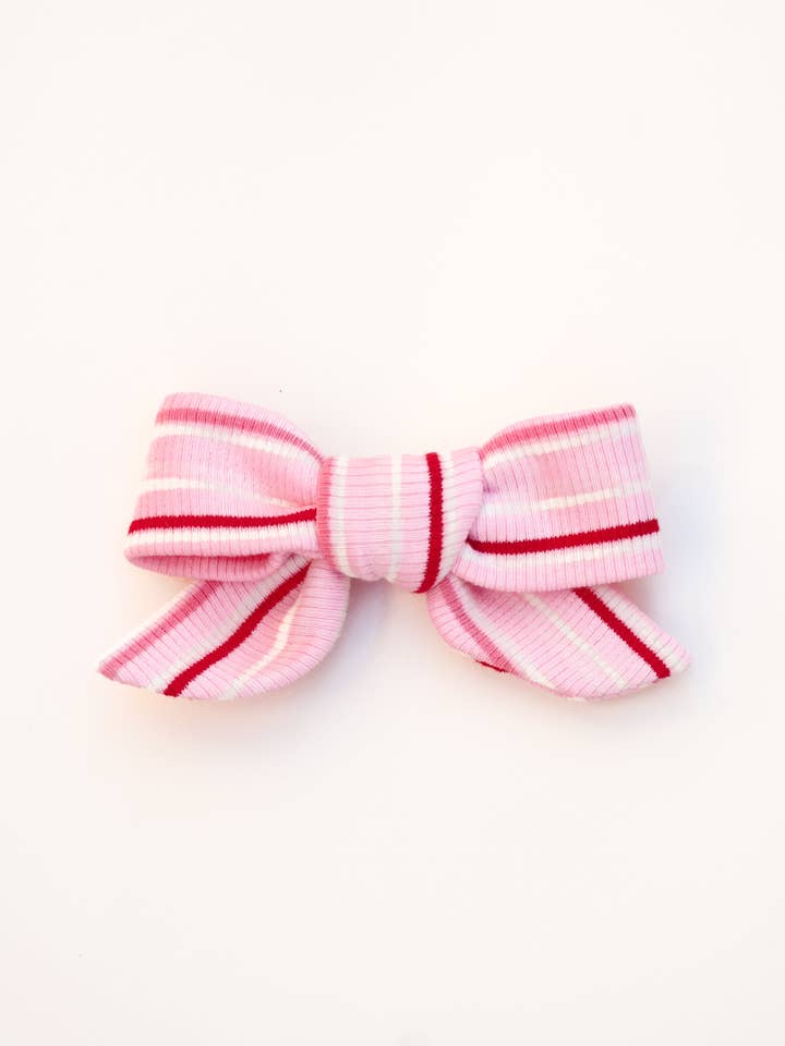 KENZIE BOW | SWEETHEART STRIPE for wholesale by The Deluxe Pup