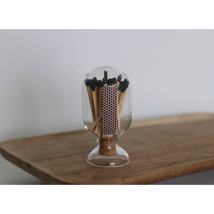Nova Candle Co - Wholesale Matches - Glass Match Cloche - 50 Matches - 2.5" Match Sticks1