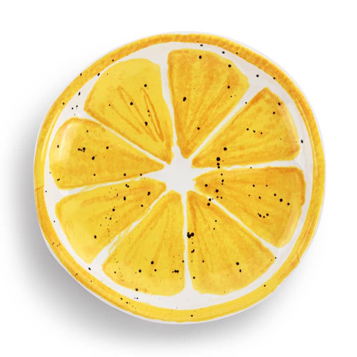 Lemon Shaped Ceramic Plate - 5in for wholesale by DEMDACO