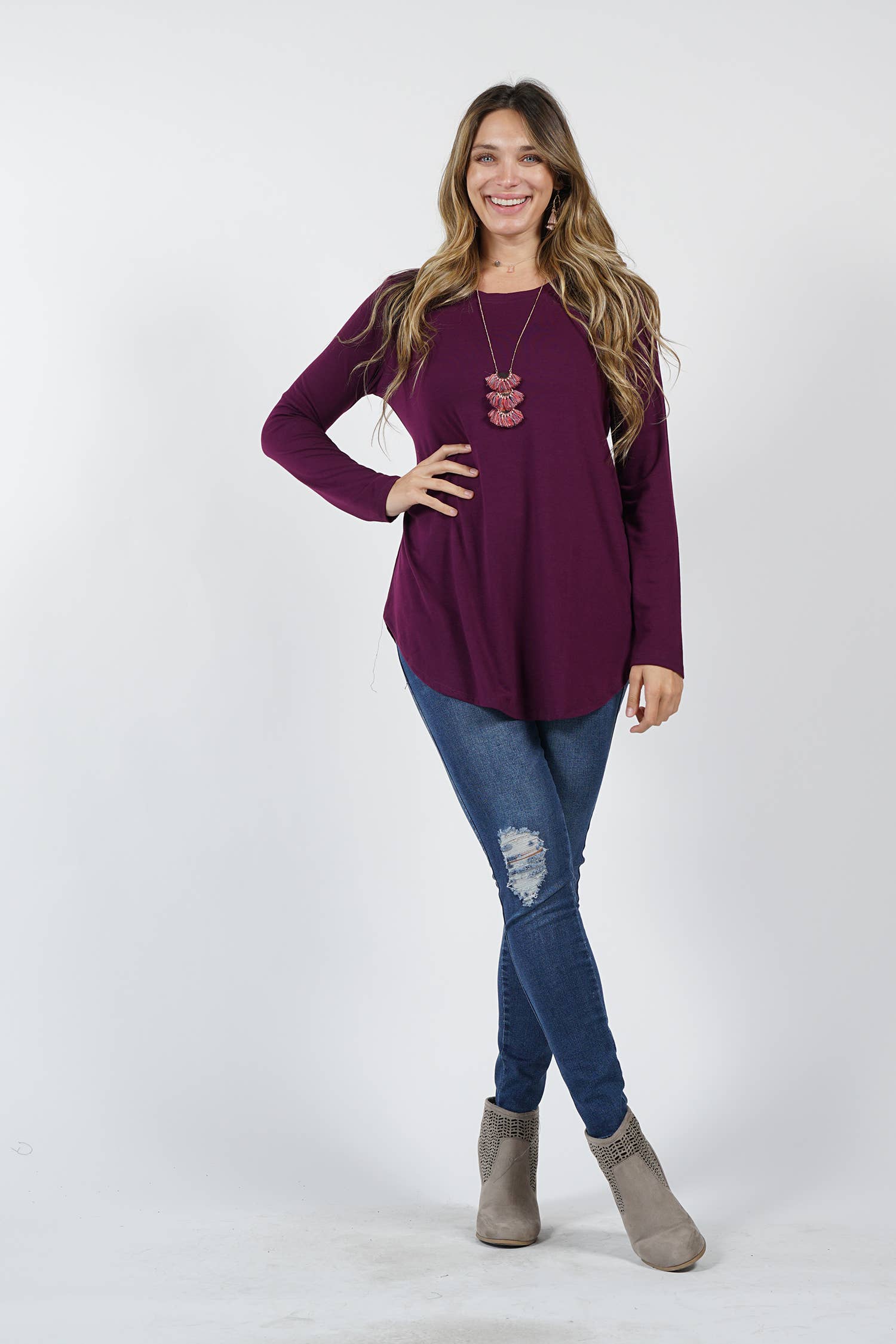 42POPS - Vente Tunique – femme - Tunique à ourlet arrondi Reg/Plus9