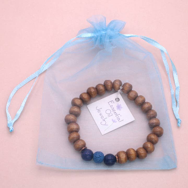 ZAD – wholesale Aromatherapy bracelet – Wood, Stone & Lava Bead Essential Oil Diffuser Bracelet3