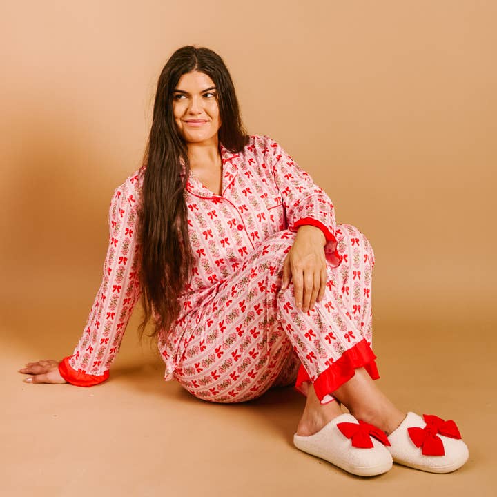The Darling Effect - Wholesale Sleepwear Set - Women's - Sweet Dreams Pajama Pants Set-Oh So Merry3