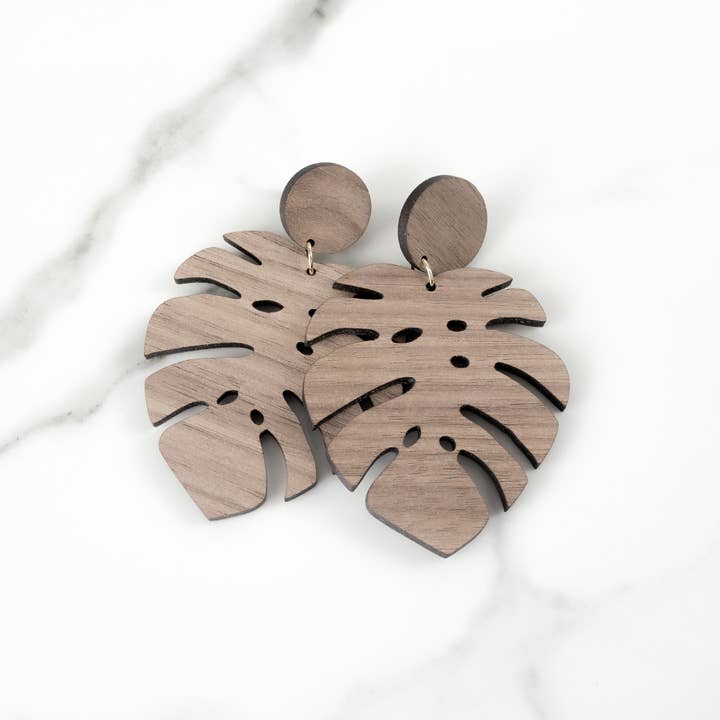 Angelie Wood Dangle Earrings for wholesale by LOOK