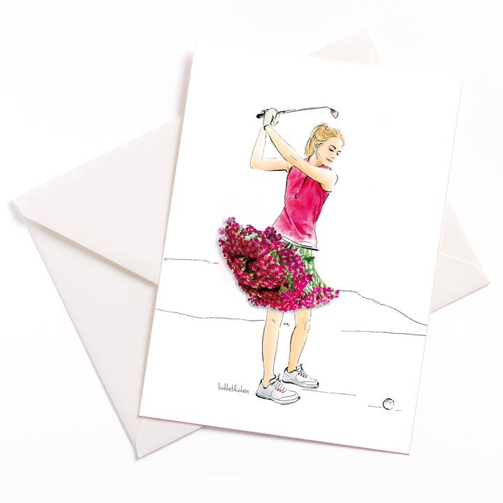 I was golfing - card with envelope for wholesale by Lütteblüten