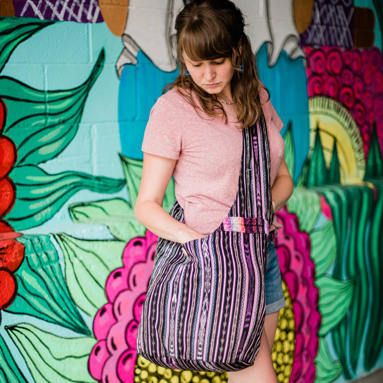 Lucia's Imports – Engroshandel Crossbodytaske - Dame – Boho Zunil Bolsa (Udsalg)2