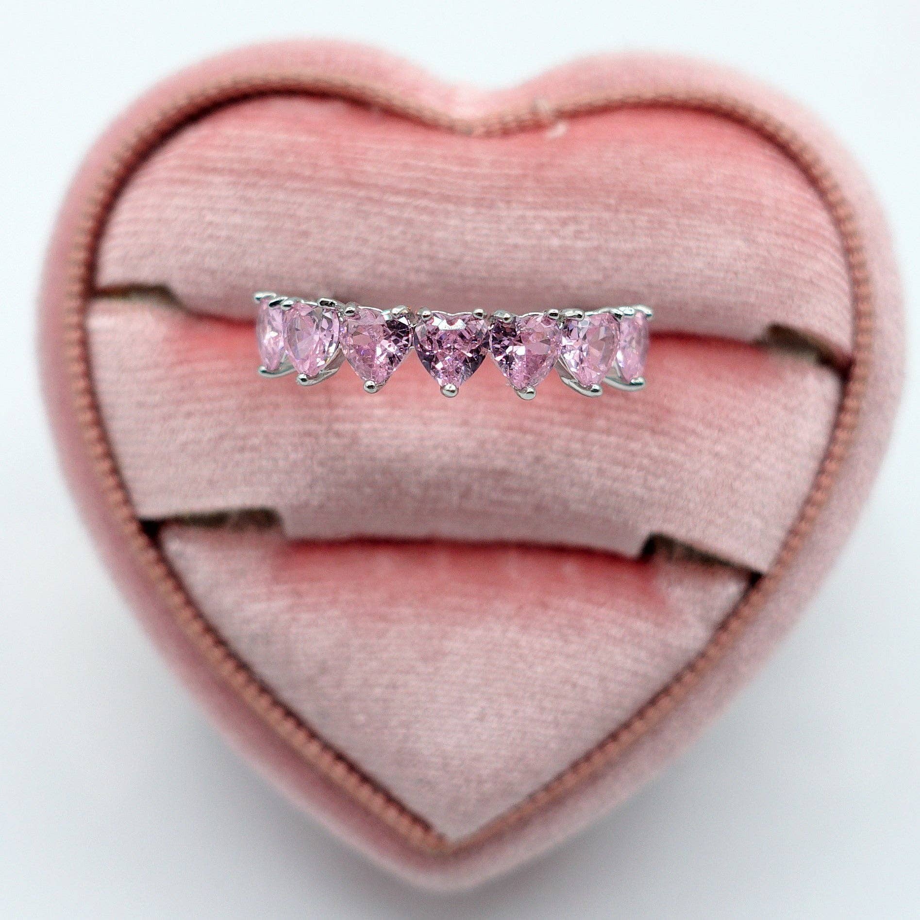 Daemon srls - Wholesale Multi-Stone Ring - JENNY- cuori orizzontali ~ ANELLO REGOLABILE con cubic zirconia a forma di cuore20