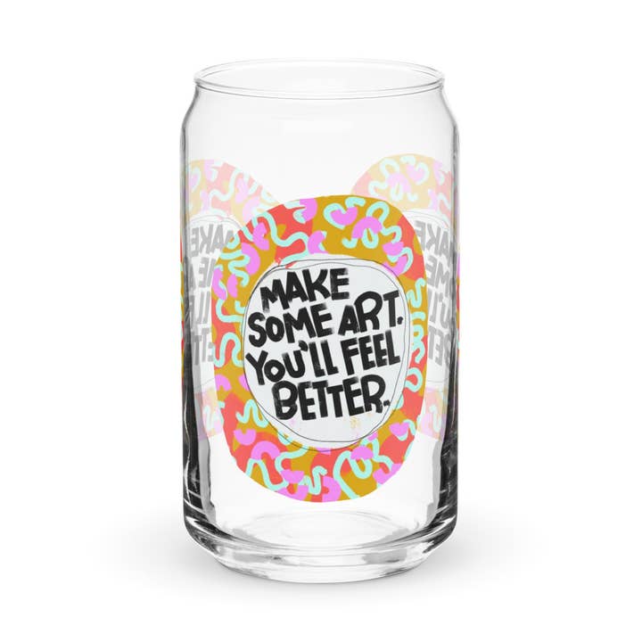 Can-Shaped Glass Make Some Art You'll Feel Better for wholesale by Artifacts of Joy