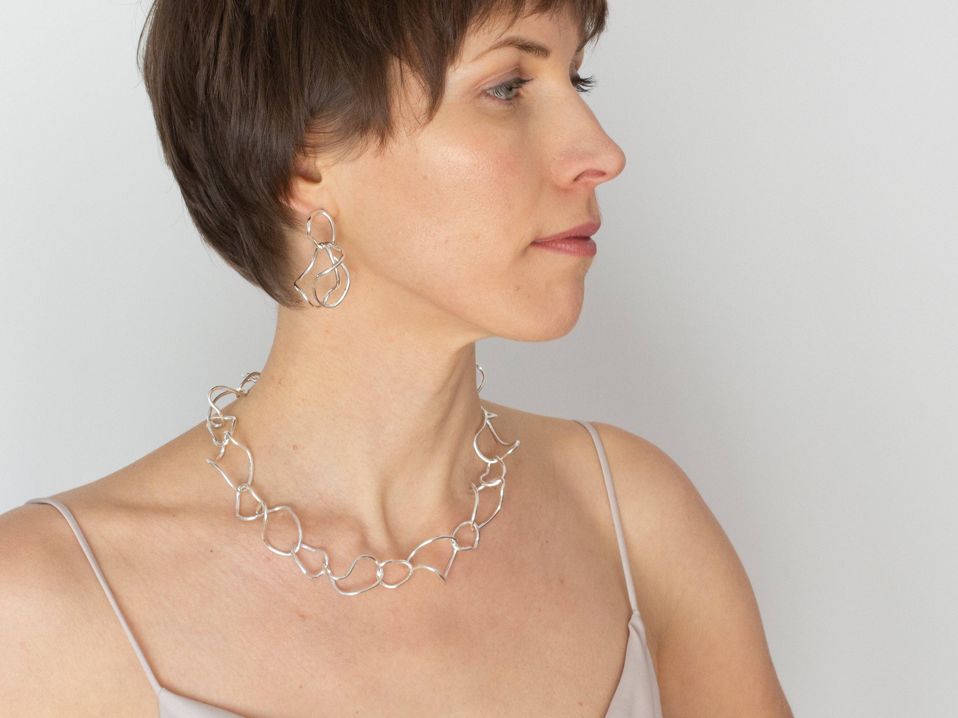 Elina Briede Jewelry - Wholesale Dangle Earrings - Sculptural link earrings1