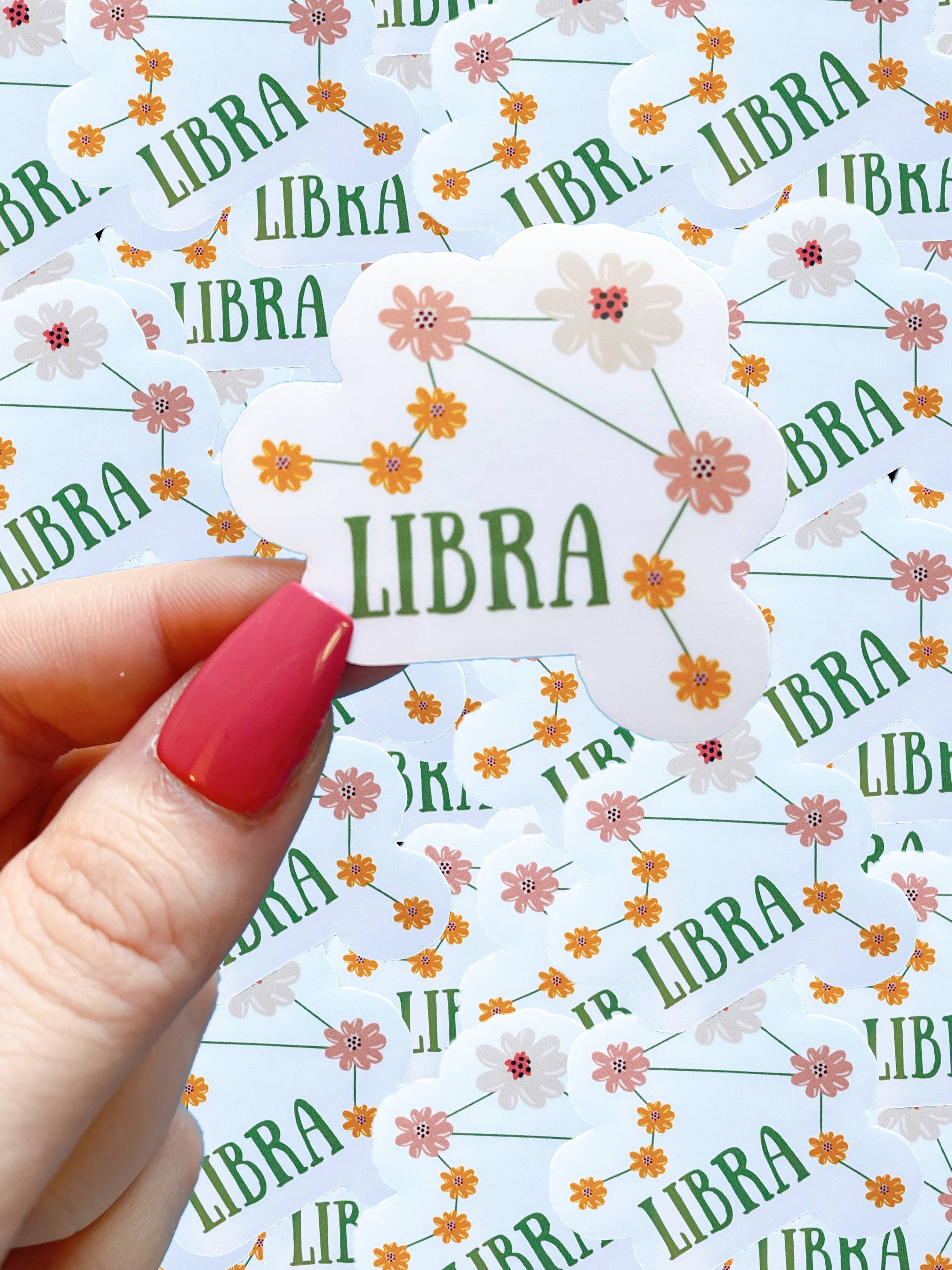 Typo Lettering Co - Wholesale Sticker - Floral zodiac waterproof sticker SET10