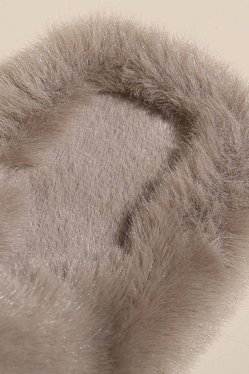 ACCITY - Wholesale Slippers - Women's - CROSS STRAP FLUFFY BEDROOM SLIPPERS_CWSHS02269