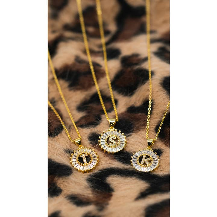 The Sis Kiss - Wholesale Pendant/Charm Necklace - Mini Radiant Initial Necklace9