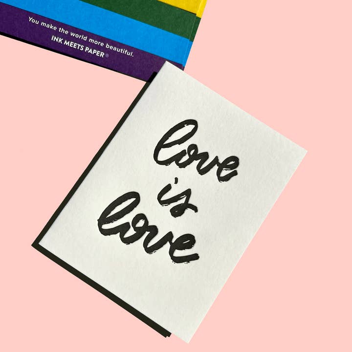 Love is Love - Tarjeta de orgullo para venta al por mayor de INK MEETS PAPER