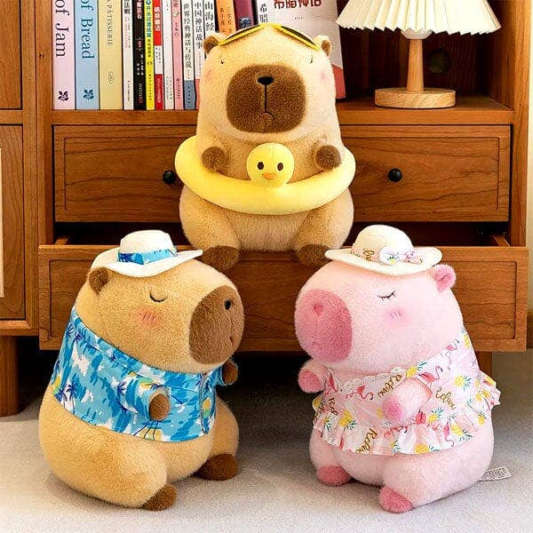 Showcase - Wholesale Stuffed/Plush Toy - Kids & Baby - Capybara 9" Kawaii Duck Floaty Plush Toy4