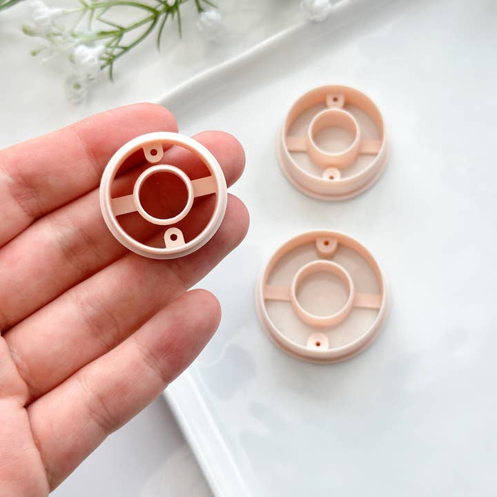 Tera Clay - Wholesale Craft Tool - Regular Circle Donut with Drill Guides Polymer Clay Cutter