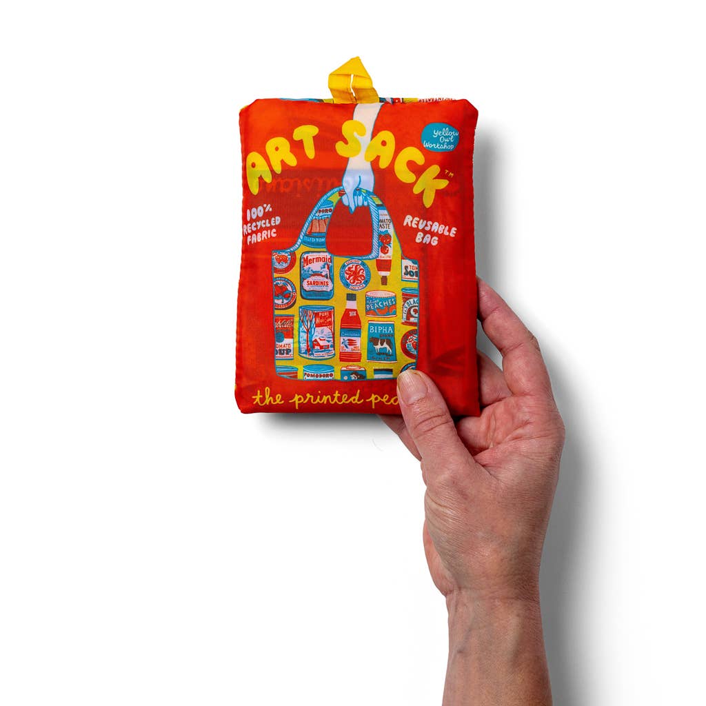 Yellow Owl Workshop – Engroshandel Indkøbspose/indkøbstaske – Tins Art Sack® fra The Printed Peanut - Genanvendelig taske2