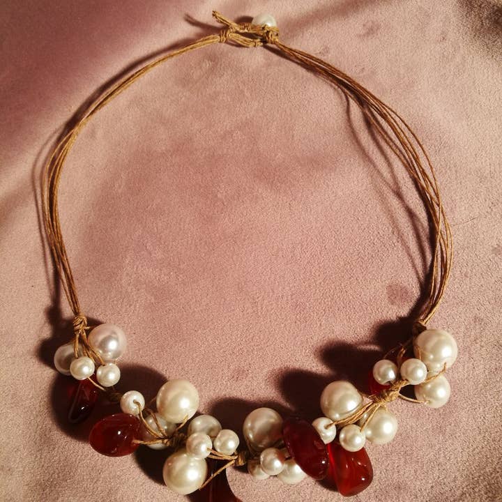 Forma&Colore - Wholesale Beaded/Pearl Necklace - Navona Necklace - version with natural gemstones5