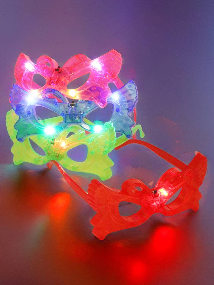 Butterfly Translucent LED Light-Up Glasses for wholesale by Cap Zone