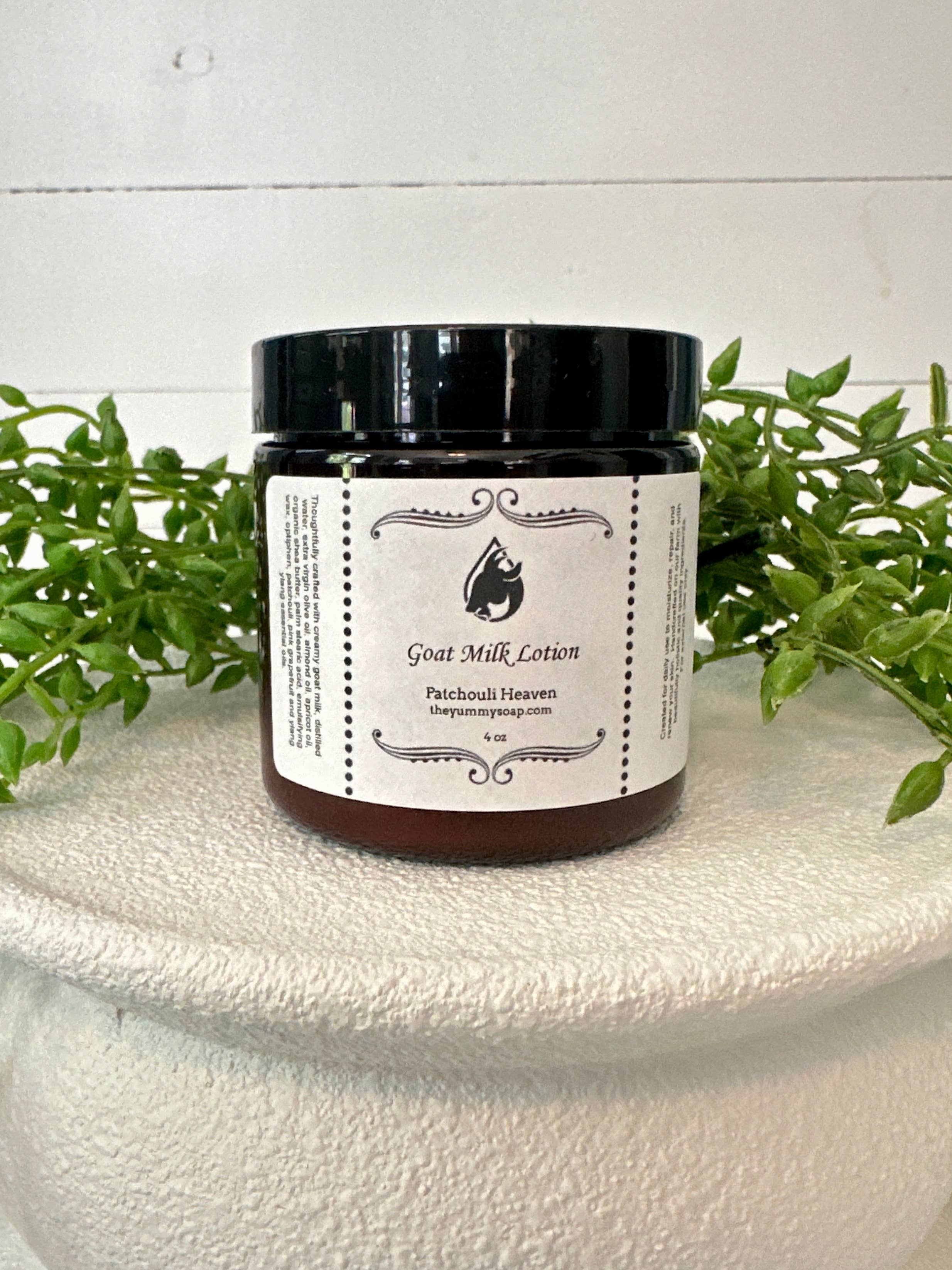 The Yummy Soap - Wholesale Body Cream/Lotion - Patchouli Heaven Goat Milk Lotion, Patchouli Lotion  4 oz2