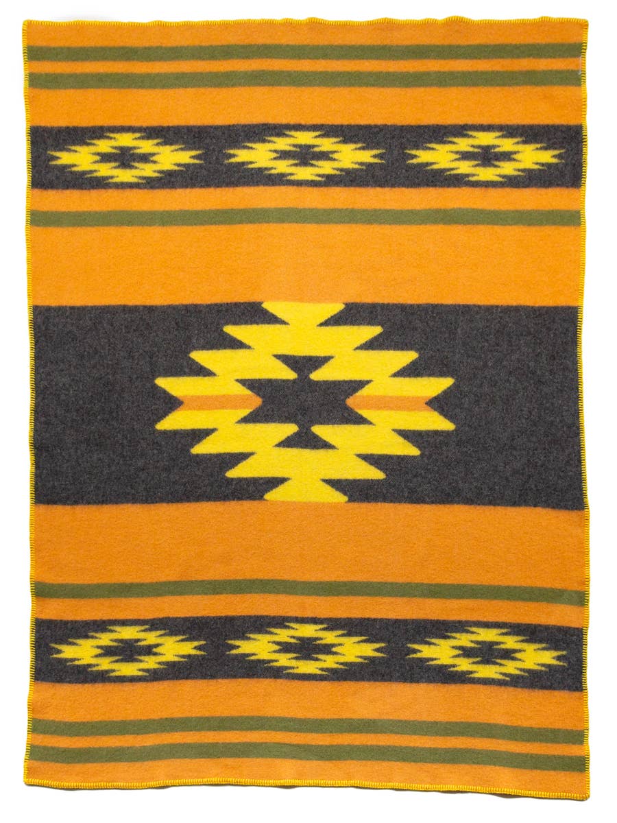 MoST - Wholesale Throw Blanket - Wool throw blanket CARPATHIAN - yellow2