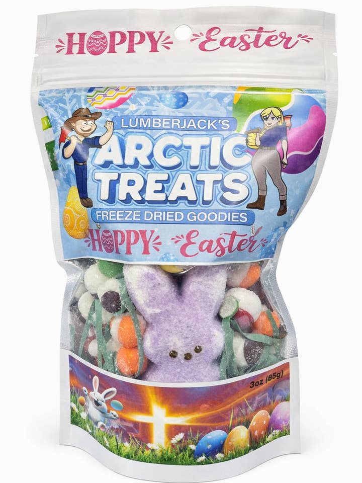 Joyeuses Pâques bondissantes — Lapin violet pour la vente par Lumberjack's Arctic Treats