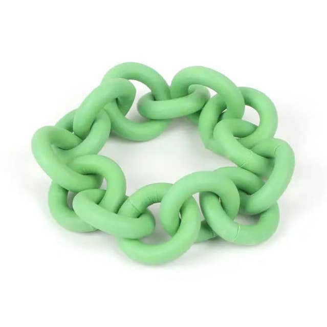Bracelet en caoutchouc épais vert pour la vente par One of a Kind Club
