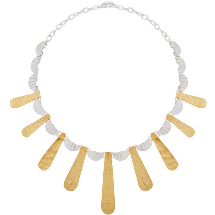 KARINE SULTAN - Wholesale Link & Chain Necklace - Geometric Drops Statement Necklace