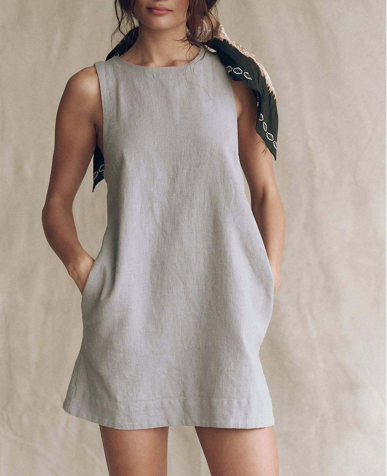 HIDDENBRAND - Wholesale Dress - Women's - Sleeveless mini pocket vest dress0