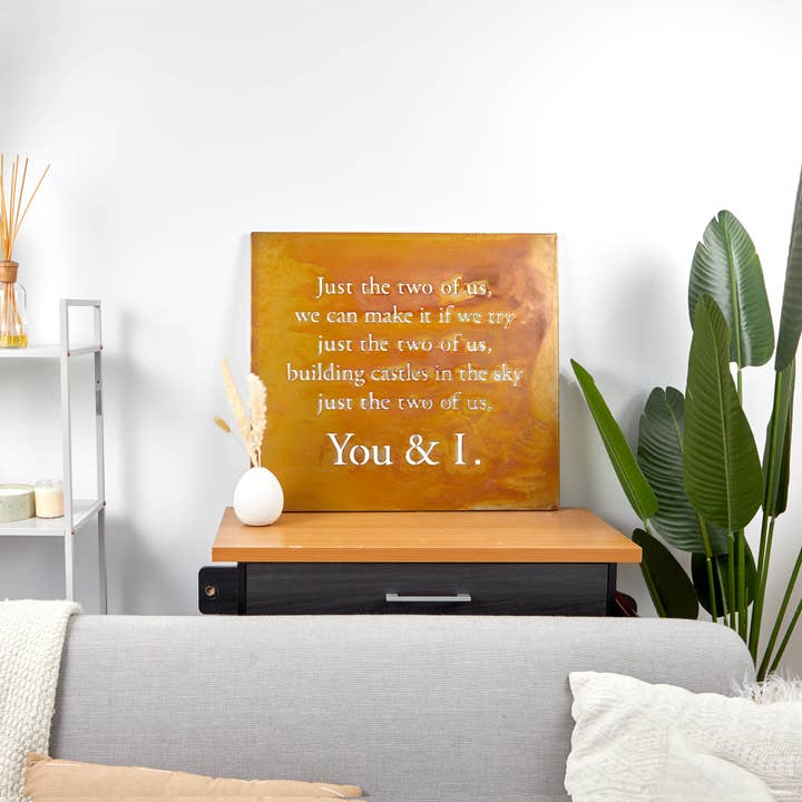 Prairie Dance - Wholesale Sign - Just The Two Of Us (You & I) - Lyric Wall Art Sign3