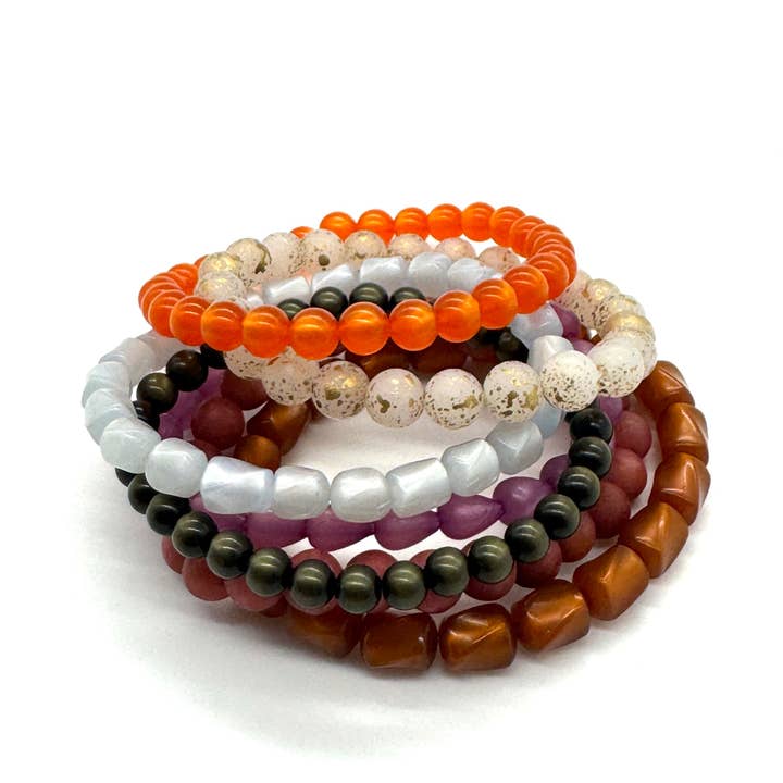Leetie Lovendale - Wholesale Beaded Bracelet - Harvest Glow: Make Your Own Stack Bracelet Set1