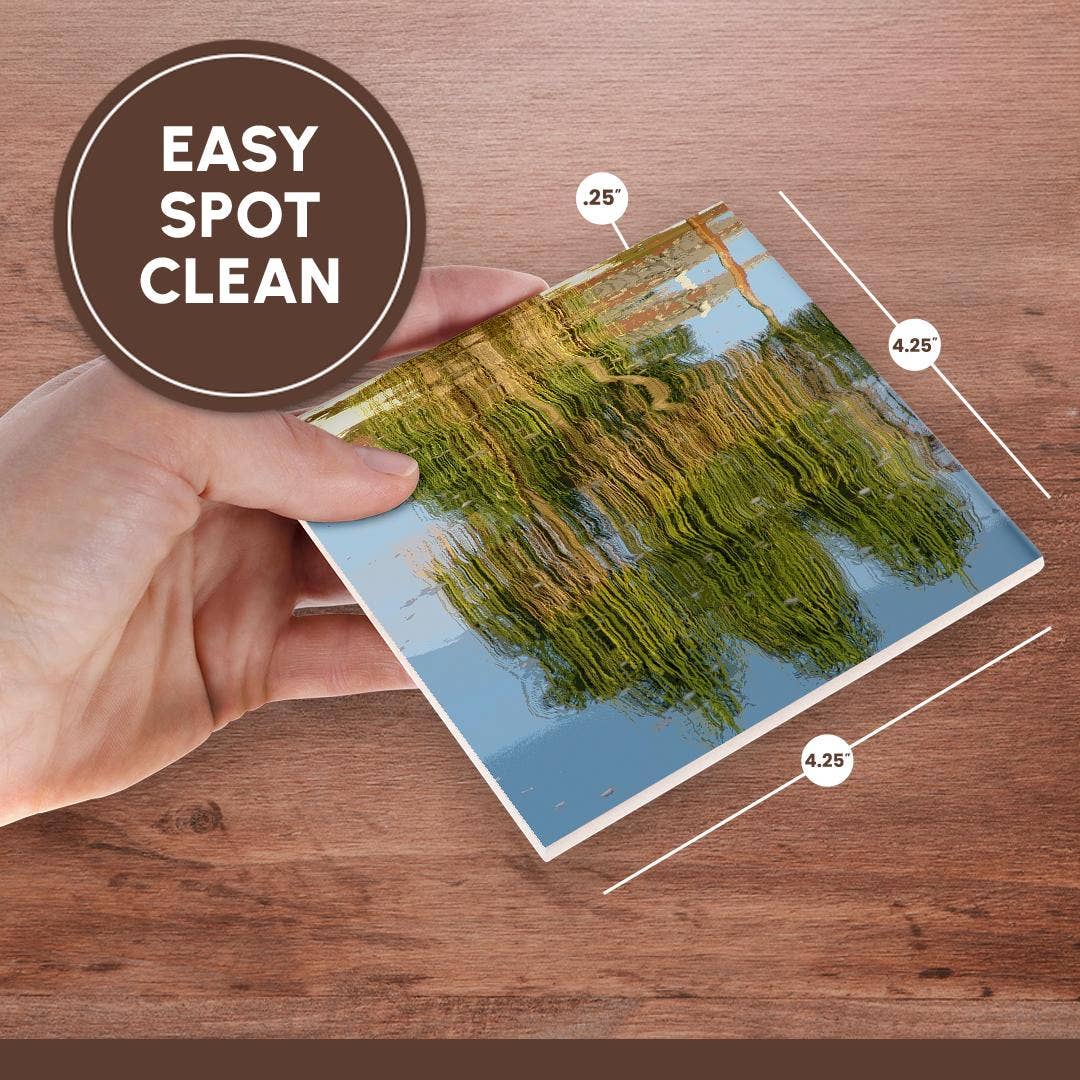 3dRose - Wholesale Coasters - 3dRose, Image of Pony Tail Palms Reflect In Water, Coaster6