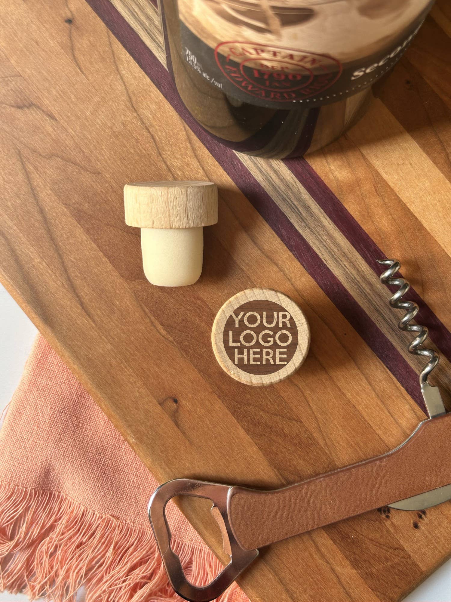 The Lillie Pad - Wholesale Wine Stopper - Custom Logo Engraved Wooden Wine Bottle Stoppers6