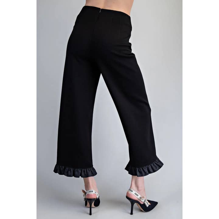 STYLE USA – wholesale Pants – Women's – NEW Solid Ruffled Hem Pants10