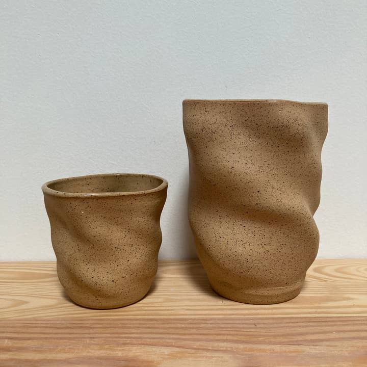 Wobble Vase - Natural ceramic for wholesale by Katie Troisi Pottery
