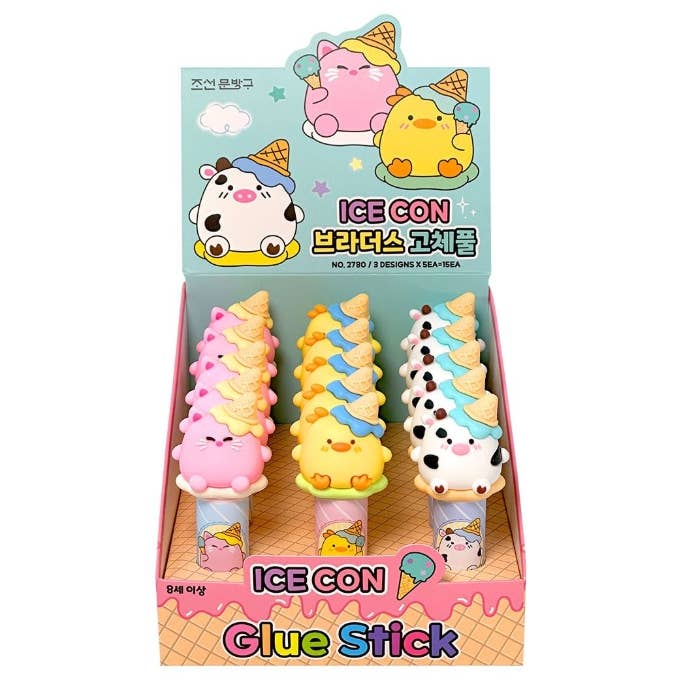 K-Wonderland - Wholesale Glue - Ice cone Brothers Glue Stick – Cute Character Stationery9