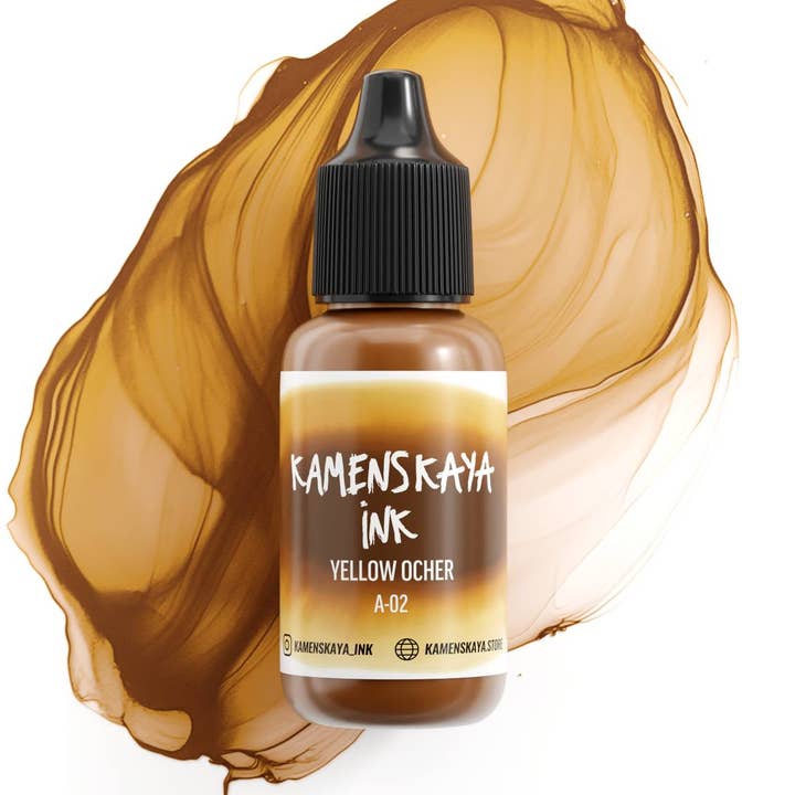 Alcohol Ink A-02 'Yellow ocher' for wholesale by KAMENSKAYA