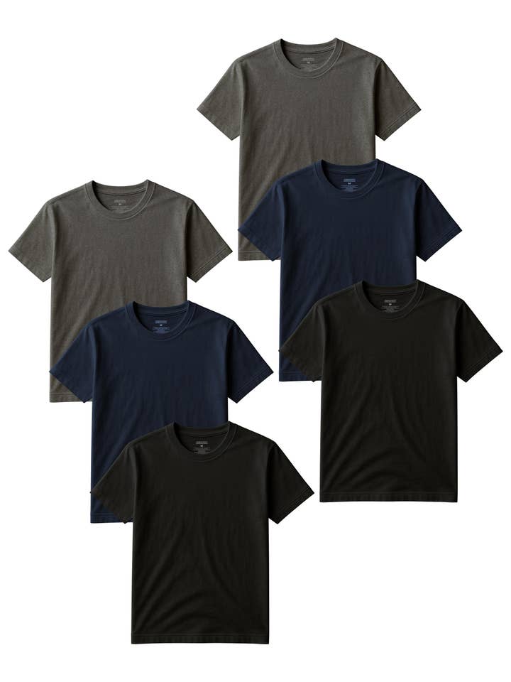I-Wear Brands - Wholesale T-Shirt - Men's - 6 Pack Men's White Classic Crew Neck Short Sleeve Undershirt