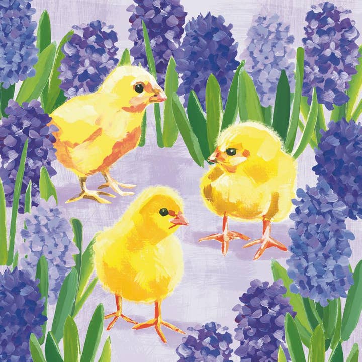 BEV-CHICKS IN HYACINTH for wholesale by Paperproducts Design • Ambiente