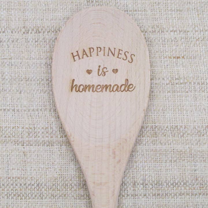 Gegraveerde houten lepel - Geluk is zelfgemaakt voor wholesale door Memories for Life