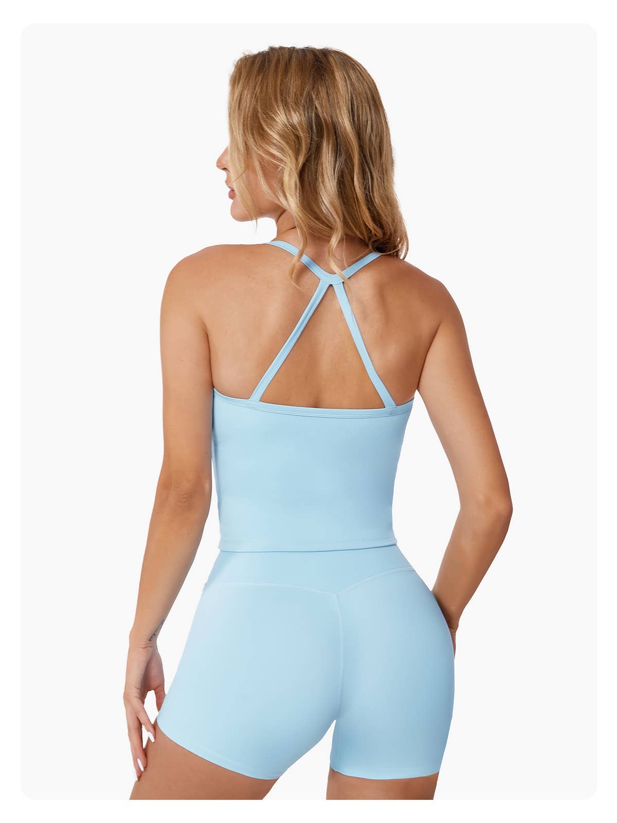 Mantra Active - Wholesale Activewear Set - Women's - Vesper Halter Neck Sports Bra & Shorts Activewear Set7