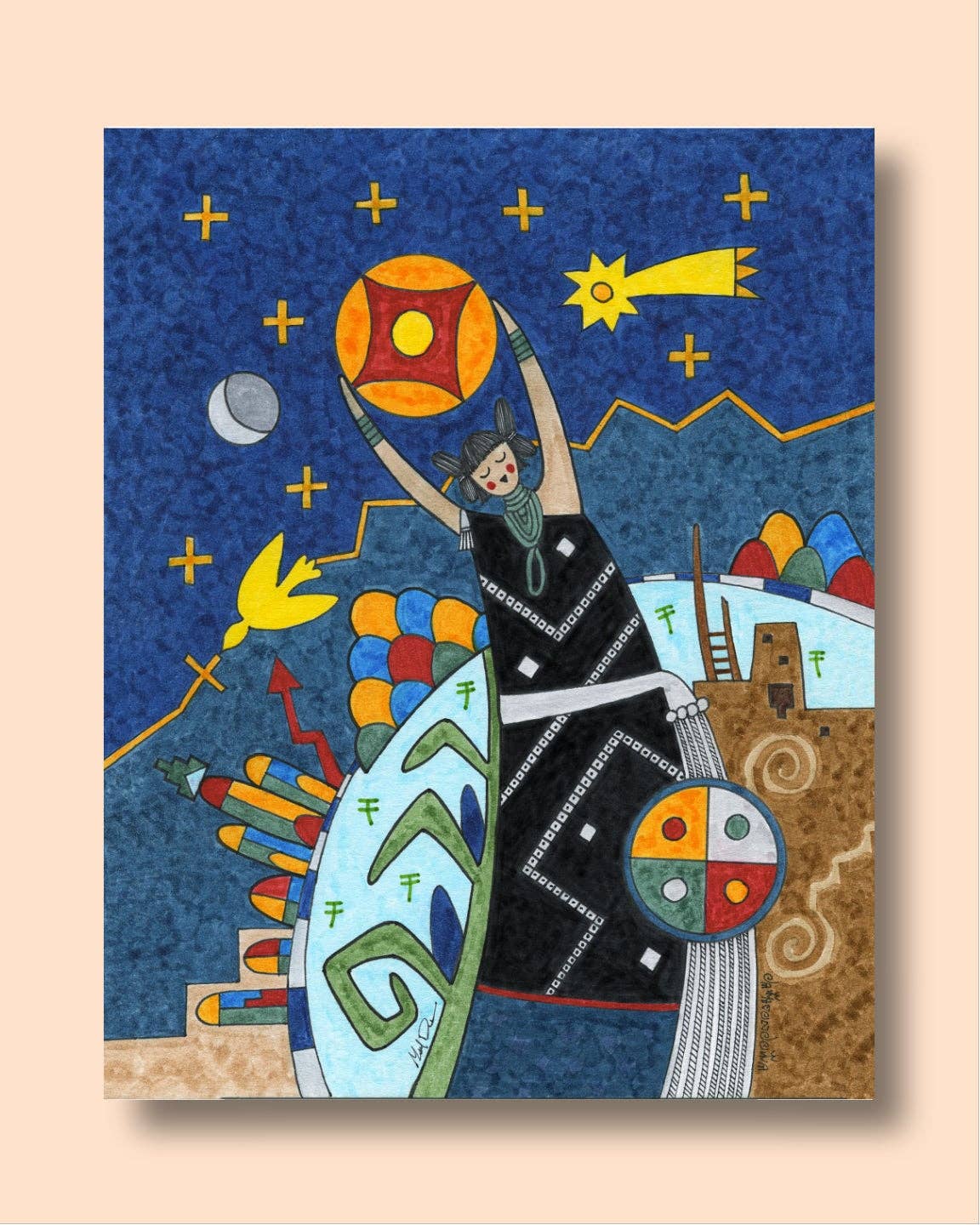 Fourth World Design - Wholesale Art Print - Star Maiden1