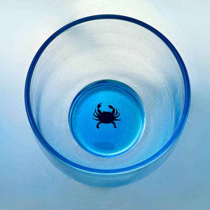 Crab Resin Ocean Inspired Glassware (Multiple Sizes) for wholesale by Beach, Cats & Wine