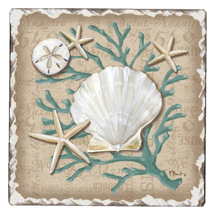 CounterArt/Highland Home/Thirstystone/CoasterStone - Wholesale Retailer Display - Home & Living - Beach Vibes Pre-Pack Single Coaster Display
