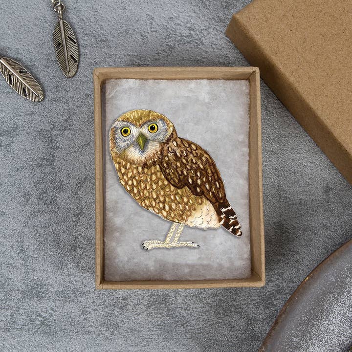 Little Owl Brooch | Wild Wood for wholesale by Perkins & Morley