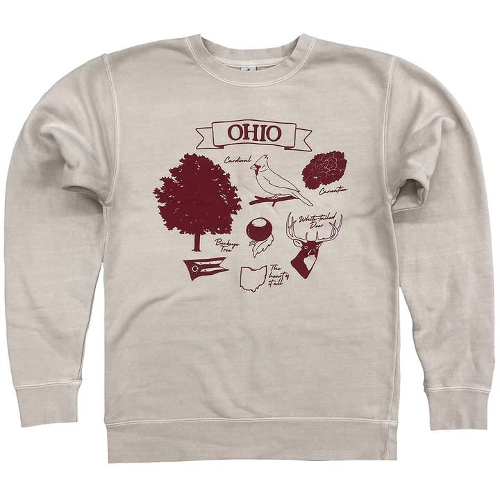 Jupmode - Wholesale Graphic Sweatshirt - Unisex - State of Ohio Symbols Sweatshirt