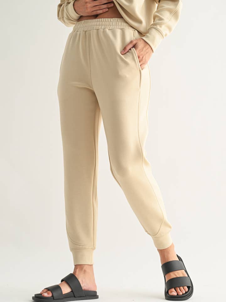 Mono B - Wholesale Athletic Sweatpants/Joggers - Women's - Elevated Contrast Seam Joggers