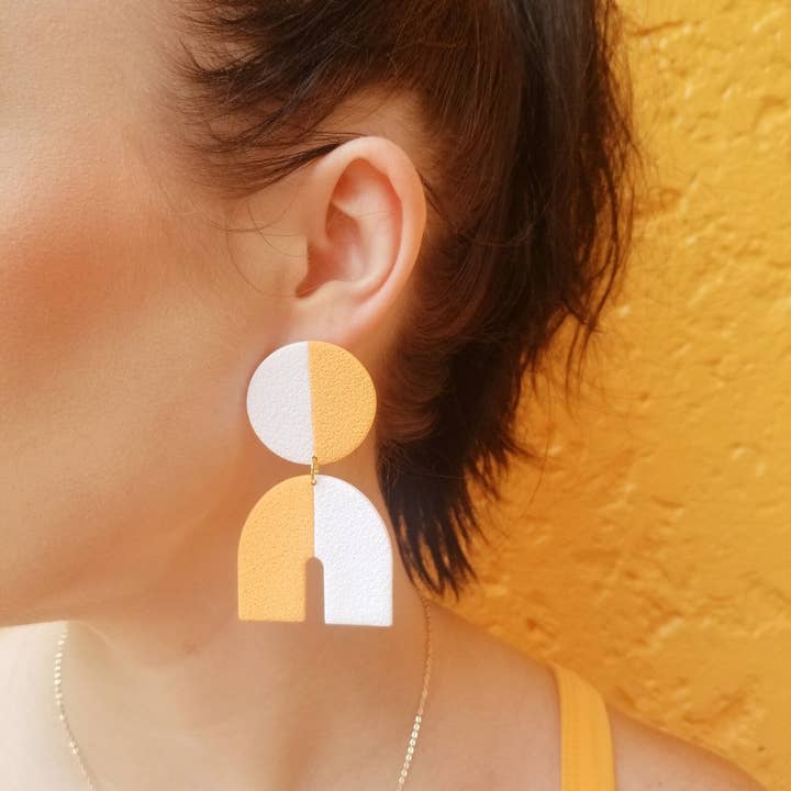 That Clay Girl Co. - Wholesale Dangle Earrings - Polymer Clay Earrings | Two Tone Earrings | UTK | Vols2