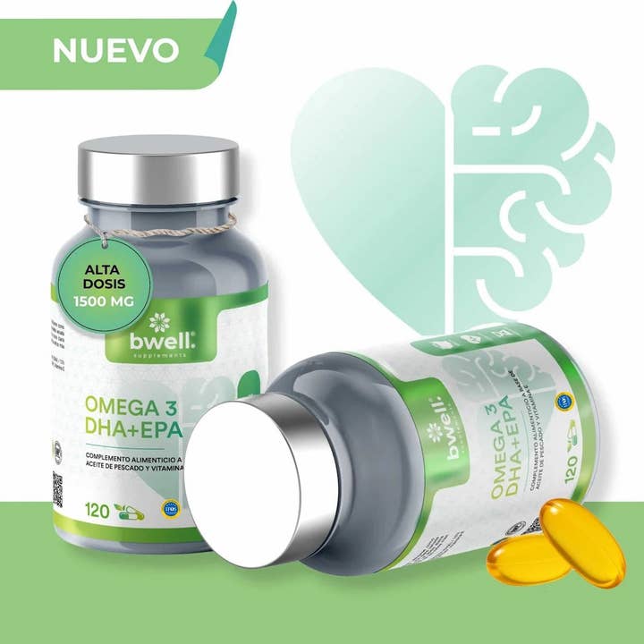 Omega 3 Complex kapsler (DHA og EPA 1500mg) + E-vitamin (IFOS 5-stjernet certificeret) - 120 kapsler for engroshandel hos Bwell Supplements