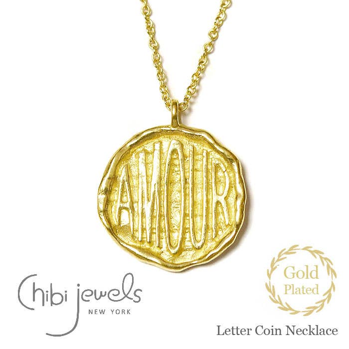Bokstavsmynt Halsband (Guldpläterat) för wholesale av Chibi Jewels